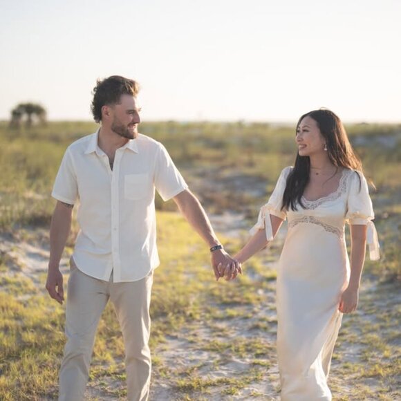 Reformation Stella Silk Dress (Ivory) - Picture 2 of 2